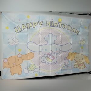 Cinnamoroll Happy Birthday Backdrop Banner 5x3Ft